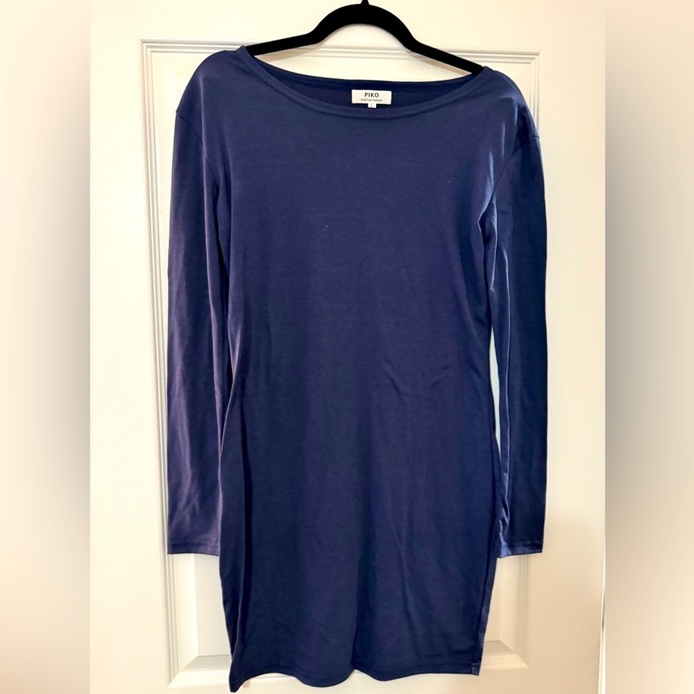 PIKO Navy Blue Long Sleeve Dress